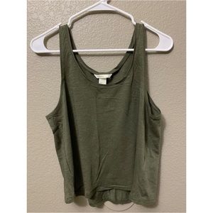 H&M - black and olive green tank tops size S